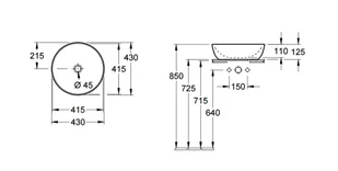 Villeroy & Boch Artist 430x430 417943BCT0 - Umywalki - miniaturka - grafika 3