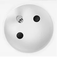 Listwy zasilające - NOEN FR, gniazdo modułowe 45x45mm kątowe - 45° 1x2P+Z, typ E French, 16A 250V, białe OR-GM-9010/W/FR45 - miniaturka - grafika 1