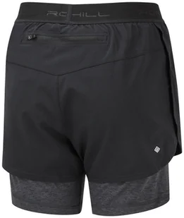 RONHILL RONHILL Spodenki do biegania damskie WMN'S TECH TWIN SHORT czarne - Spodnie sportowe damskie - miniaturka - grafika 2