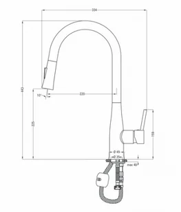 Deante Lukrecja chrom BDH 072M - Baterie kuchenne - miniaturka - grafika 2