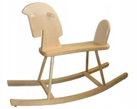 Zabawki na biegunach - Drewniany Koń Na Biegunach bujany buk z drewna - miniaturka - grafika 1