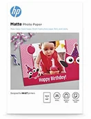 Papier do drukarek - HP Papier fotograficzny (matowy, 25 arkuszy, 10 x 15 cm) 7HF70A - miniaturka - grafika 1