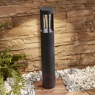 Lampy ogrodowe - Lampenwelt com Słupek ogrodowy LED Jordis, ciemnoszary - miniaturka - grafika 1