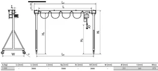 Vidaxl 339 bramowa skręcana miproCrane DELTA 300 wciągnik łańcuchowy elektryczny zintegrowany z wózkiem elektrycznym + kaseta sterująca udźwig 3000 kg wysięg 5000 mm wysokość podnoszenia 3000 mm 77995-uniw - Wciągarki - miniaturka - grafika 2