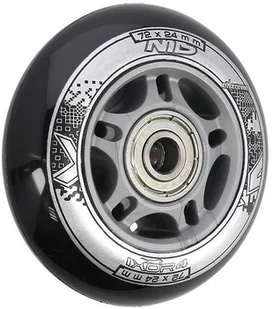 Nils EXTREME PU 72x24 82A CZARNE N (4 szt.) + ABEC-9 (8 szt.) ZESTAW EXTREME - Akcesoria do skatingu - miniaturka - grafika 2