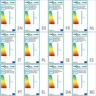 VidaXL Lampa sufitowa ze szkła opalowego dla 5 żarówek E14 241480 - Lampy sufitowe - miniaturka - grafika 5