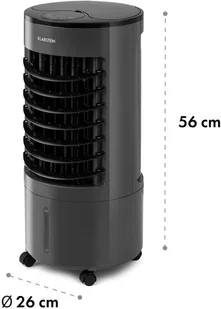 Klarstein Skypillar, chłodnica powietrza 3 w 1, wentylator, nawilżacz powietrza, zbiornik 5 l, pilot zdalnego sterowania, panel dotykowy HTR2-SkypillarB - Klimatory - miniaturka - grafika 20