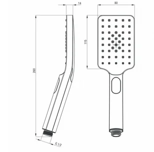 Deante Słuchawka Alpinia Nero produkcji NGA N51S czarna NGA N51S - Akcesoria do armatury i ceramiki - miniaturka - grafika 2