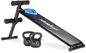 Ławki treningowe - Relaxdays Sit Up - ławka treningowa, składana, z 5-stopniową regulacją, do ćwiczeń brzucha, z wyściełanymi oparciami na nogi, czarna 10020847 - miniaturka - grafika 1