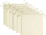 Pozostałe meble ogrodowe - vidaXL Poduszki na krzesła ogrodowe 6 szt. kremowe 40x40x4 cm  314007 - miniaturka - grafika 1