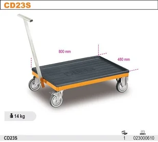 BETA WÓZEK DO SKRZYŃ C22S,C23S,C23SC POMAR. 2300/CD23S - Wózki magazynowe - miniaturka - grafika 2