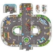 Bigjigs Toys skrzyżowanie, zestaw dodatkowy układanki Wielka Droga - Klocki - miniaturka - grafika 3