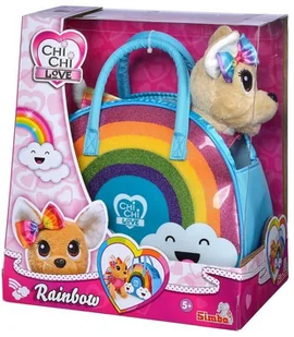 CHI CHI LOVE Piesek Rainbow Tęczowa moda 730543 - Maskotki i pluszaki - miniaturka - grafika 4