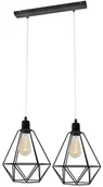 Lampy sufitowe - Helam Żyrandol KARO 2xE27/60W/230V czarny - miniaturka - grafika 1
