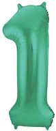 Balony i akcesoria - Folat Balon foliowy cyfra 1, 34", FOLAT, zielony mat FL65911 - miniaturka - grafika 1