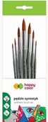 Pędzle - GDD Pędzle artystyczne syntet.okrągłe 7szt HAPPY COLOR - miniaturka - grafika 1