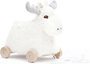 Kids Concept Edvin Łoś do Ciągnięcia White - Zabawki interaktywne dla dzieci - miniaturka - grafika 2