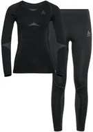 Pozostała odzież narciarska - Odlo Fundamentals Performance Warm Set Long Women, czarny/szary L 2021 Zestawy bielizny termicznej i narciarskiej 196081-60056-L - miniaturka - grafika 1