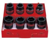 Zestawy narzędziowe - KING TONY Zestaw nasadek udarowych 8410SP, 1'', 6-kątne, 15/16''-1,5/8'' - miniaturka - grafika 1