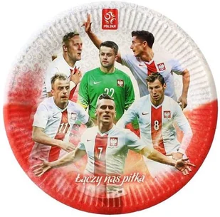 GO Talerzyki urodzinowe Reprezentacja Polski - 23 cm - 6 szt. TP-PZREP23 - Urodziny dziecka - miniaturka - grafika 2