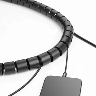 uGreen Organizator kabli w tubie UGREEN LP121 1,5m czarny) 11229 - Maskownice do kabli - miniaturka - grafika 2