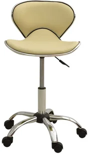 Fotel biurowy, krzesło biurowe VidaXL Taboret kosmetyczny, kremowy, sztuczna skóra 323677 VidaXL - Fotele i krzesła biurowe - miniaturka - grafika 2