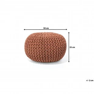 Beliani Puf miedziany 50 x 35 cm CONRAD - Pufy i podnóżki - miniaturka - grafika 8