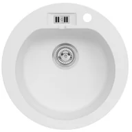 Zlewozmywaki - AXIS Zlewozmywak Granitowy MALIBU 10 Biały malibu10bi - miniaturka - grafika 1