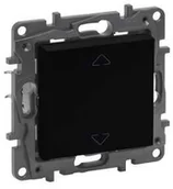 Klawisze i ramki - Legrand Przycisk do sterowania roletami Niloe Step 863543 6ax czarny - miniaturka - grafika 1