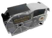 Papier do drukarek - Casio Taśma zamiennik XR-24BKG 24mm x 8m złoty druk / biały podkład - miniaturka - grafika 1