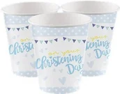 Kinder party - AMSCAN International 9901953 266 ml On Your christtening Day niebieski kubek tekturowy - miniaturka - grafika 1