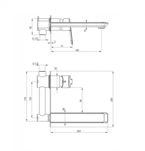 Deante Arnika bateria umywalkowa podtynkowa titanium BQAD54L BQA_D54L - Baterie umywalkowe - miniaturka - grafika 2
