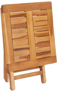 vidaXL Leżak ze stolikiem i poduszką, lite drewno tekowe 3063026 - Leżaki ogrodowe - miniaturka - grafika 11