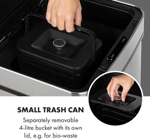 FENIKS Klarstein Klarstein Touchless, czujnik, 72 l, 4 pojemniki, ABS / PP / stal nierdzewna KG15-TouchlessBin - Kosze na śmieci FENIKS Klarstein Klarstein Touchless, czujnik, 72 l, 4 pojemniki, ABS / PP / stal nierdzewna KG15-TouchlessBin - Kosze na śmieci - miniaturka - grafika 4