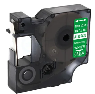 DYMO strefadrukarek.pl Taśma 1805420 winylowa 19mm x 5.5m zielona biały nadruk - zamiennik | OSZCZĘDZAJ DO 80% - ZADZWOŃ! 730811399 PROMOCJA! RH-1805420 - Dodatki do drukarek i skanerów - miniaturka - grafika 2