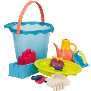 B.Toys zabawki do piaskownicy z akcesoriami plażowymi duże niebieskie BX1444Z - Zabawki do piasku - miniaturka - grafika 3