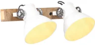 Lampy sufitowe - VidaXL Industrialna lampa ścienna, biała, 45x25 cm, E27 320518  VidaXL - miniaturka - grafika 1