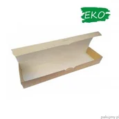 Opakowania gastronomiczne - abc-pak Pudełko na zapiekankę kraft, brązowe, 35,9 cm x 9,5 cm x 4cm, 100 szt. 7503509 - miniaturka - grafika 1