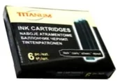 Pozostałe akcesoria dla plastyków - Titanum NABOJE ATRAM.6 SZT CZARNE OPAKOWANIE BPZ - miniaturka - grafika 1