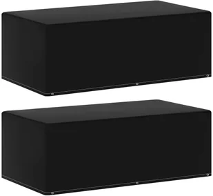 vidaXL Pokrowce na meble i grill, 2 szt., 6 oczek, 170x90x60 cm - Poduszki ogrodowe - miniaturka - grafika 2