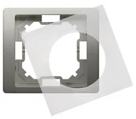 Klawisze i ramki - Kontakt Simon Kontakt_Simon Ramka 1-krotna NEOS do wersji bryzgoszczelnej IP44 z uszczelką satynowy BMRC1B/29 - miniaturka - grafika 1