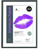 Ramki na zdjęcia - SECO Stewart Superior A3 ze szkłem akrylowym szkła bezpiecznego o formacie pionowym formacie/poprzecznego aluminiowa ramka na zdjęcia  czarny ALA3-BK - miniaturka - grafika 1