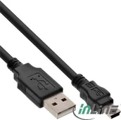 Kable USB - InLine Kabel USB USB A/Mini USB 5pin 2m Czarny 33107 - miniaturka - grafika 1