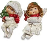 Dekoracje domu - Pigmejka Figurka Aniołek PIGMEJKA, biała, 12x8x8 cm - miniaturka - grafika 1