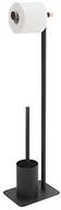 Stojaki i wieszaki na papier toaletowy - Sealskin Seas LKIN Stand-WC komplet BRIX metalowe, czarna 362473619 - miniaturka - grafika 1