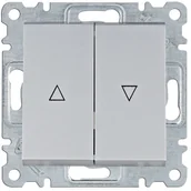 Wyłączniki światła i elektryczne - Hager LUMINA ŁĄCZNIK ŻALUZYJNY MONOSTABINY ZWIERNY) SREBRNY WL0322 - miniaturka - grafika 1