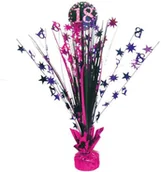 Balony i akcesoria - Amscan Obciążnik do balonów "Bukiet 18 urodziny", różowy, 250 g 9900575 - miniaturka - grafika 1