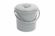 Miotły, szufle, mopy - Curver DOSTAWCA wiadro 16l z pokrywą szare 241751 23020 - miniaturka - grafika 1