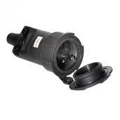 Osprzęt siłowy - Pawbol Gniazdo 230V gumowe 1 gniazdo 16A płaskie D.3149 - miniaturka - grafika 1