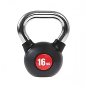 Kettlebell - HMS KGC16 KETTLEBELL GUMA Z CHROMOWANĄ RĄCZKĄ 16 KG 1AB-17-6-201 - miniaturka - grafika 1